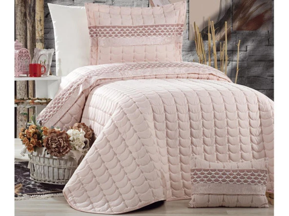 Colors Micro Tek Kişilik Yatak Örtüsü Pudra - Resim 2