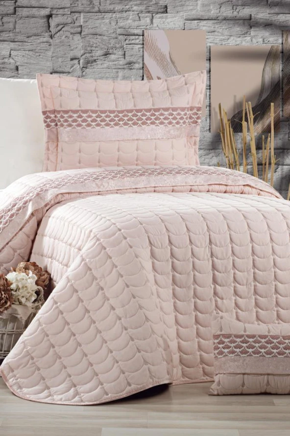 Colors Micro Tek Kişilik Yatak Örtüsü Pudra - Resim 3