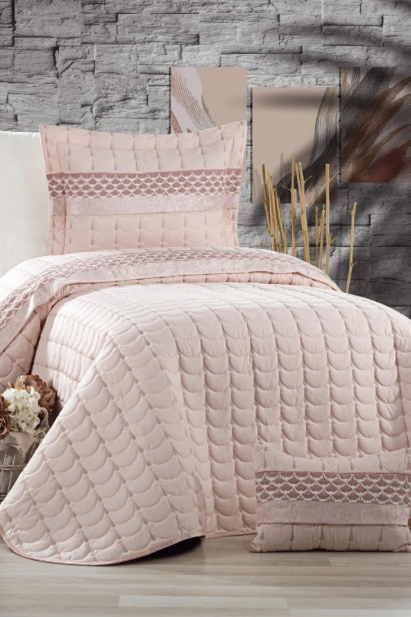 Colors Micro Tek Kişilik Yatak Örtüsü Pudra - Resim 4