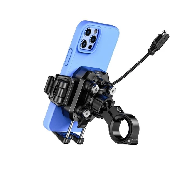 NUKROTECH M33 PLUS TİTREŞİM MODÜLLÜ TELEFON TUTUCU ( KABLOSUZ ve TYPE-C ŞARJLI ) - Resim 5