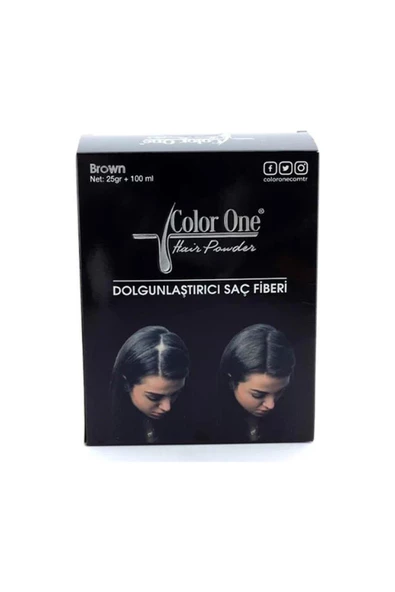 Color One Saç Fiberi 25 gr + 100 ml Brown