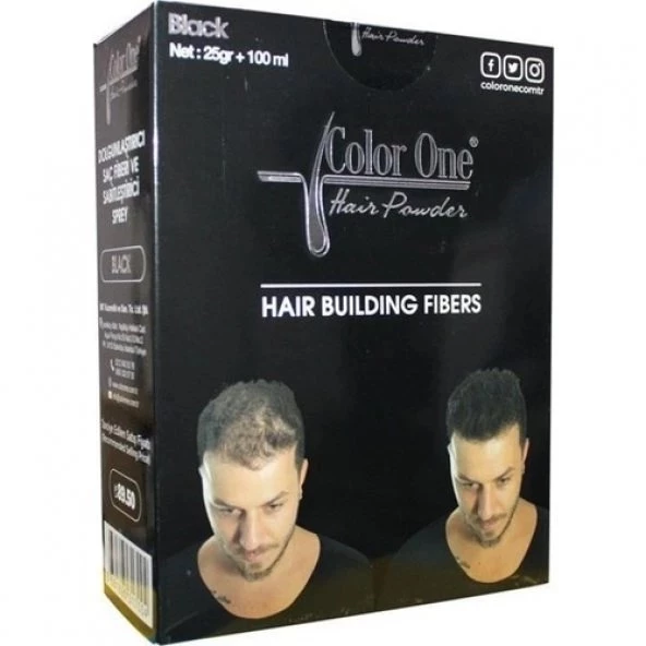 Color One Black Toz 25 gr + Sprey 100 ml