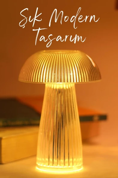 Led Mum Kristal Tip Mum Dekor Işığı Şeffaf Pil Dahil Dumansız Alev Ledli Yapay Dekoratif PT429 - 8