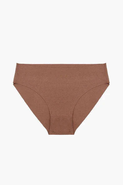 Gül Kurusu Açık Kahve Koyu Kahve 3lü Lazer Kesim İz Yapmaz Basic Külot - Resim 8