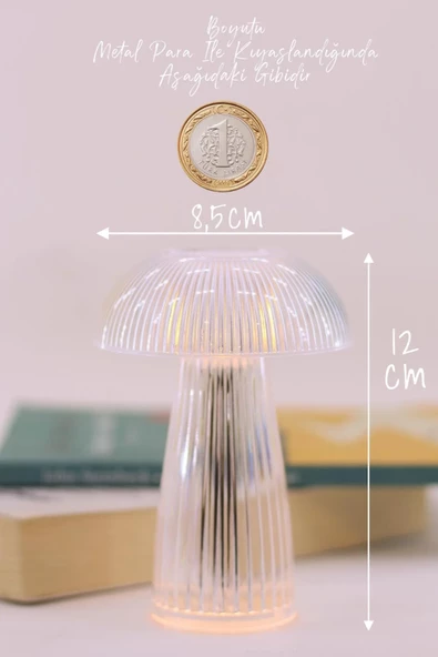 Led Mum Kristal Tip Mum Dekor Işığı Şeffaf Pil Dahil Dumansız Alev Ledli Yapay Dekoratif PT429 - 5