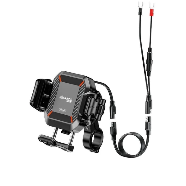 NUKROTECH M33 PLUS TİTREŞİM MODÜLLÜ TELEFON TUTUCU ( KABLOSUZ ve TYPE-C ŞARJLI ) ürün görseli