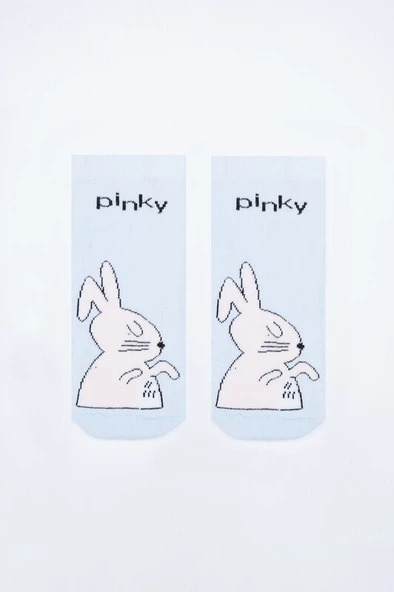 Mavi Pinky Panter Patik Çorap