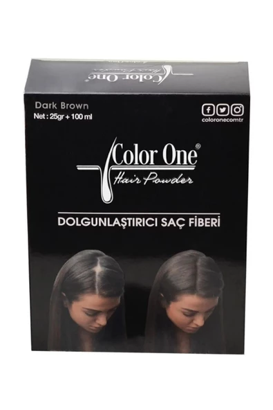 Color One Hair Building Fibers 25+100 ml - Dark Brown