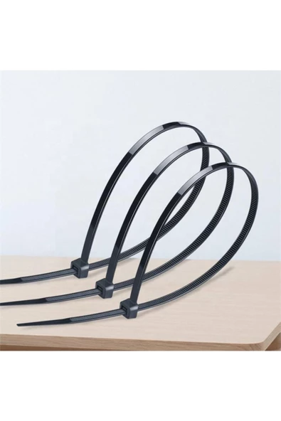 Webinay Home Plastik Cırt Kelepçe Siyah Kablo Bağı 3.6 X 15 cm 100 Adet - 5