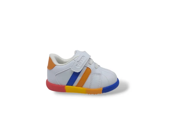 Vicco Heika Unisex İlk Adım Bebek Beyaz Sneaker Ayakkabı