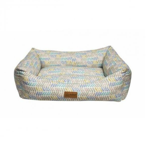 Dubex Makaron Dikdörtgen Yatak Mavi Kısa Çizgili Small