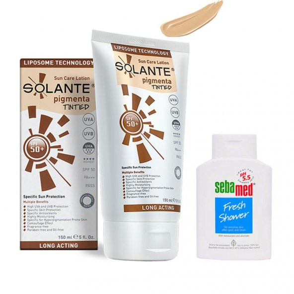Solante Pigmenta Tinted Spf 50+ 150 ml + Sebamed Duş Jeli 20 ml