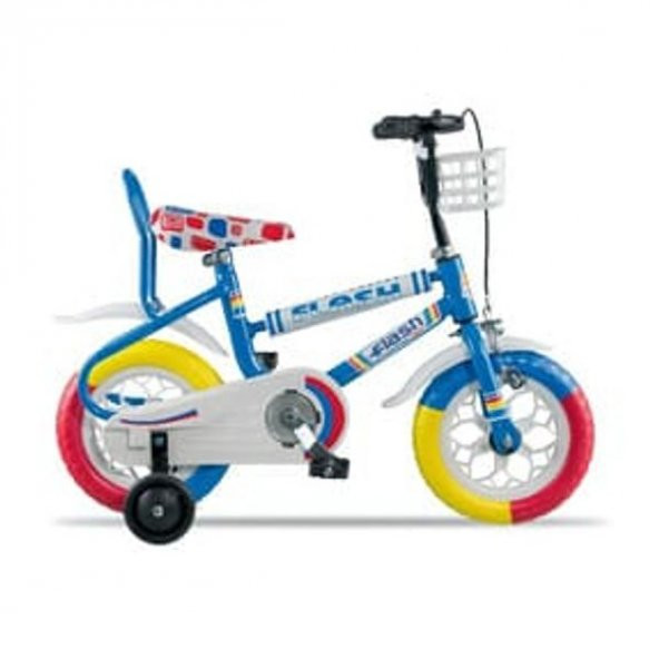 Flash 12 Jant Çocuk Bisikleti 102 (Renkli Tekerlek) Mavi