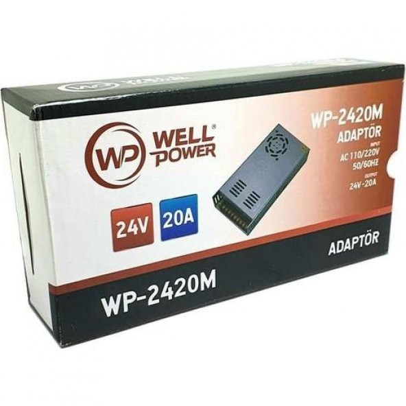 Wellpover 24 Volt 20 Amper Metal Kasa Adaptör - 3