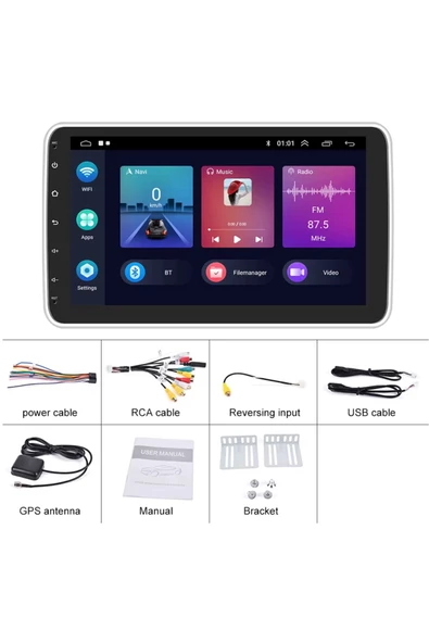 Kgn 10.1 " Tablet I?os & Android Full Hd Carplay Navi?gasyon,wi?-fi?,radi?o - 6