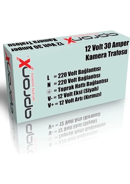 APRONX APX-1230A 12V 30AH METAL KAMERA ADAPTÖRÜ - 3