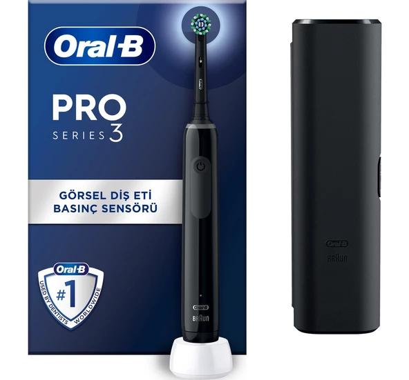 Oral-B Pro 3 3500 Siyah Şarjlı Diş Fırçası - 3