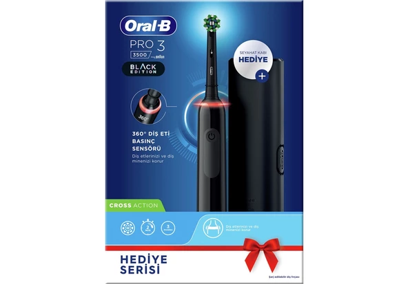 Oral-B Pro 3 3500 Siyah Şarjlı Diş Fırçası - 1