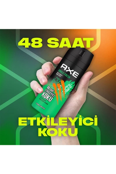 Axe Jungle Fresh Erkek Sprey Deodorant 3 x 150 ML - 4