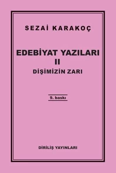 Edebiyat Yazıları 2 - Dişimizin Zarı ürün görseli 1
