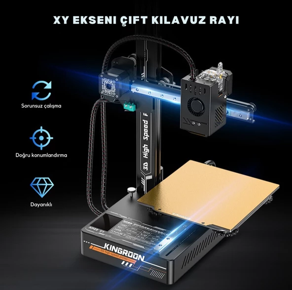 Kingroon KP3S V1 - Hızlı 3D Yazıcı - 3