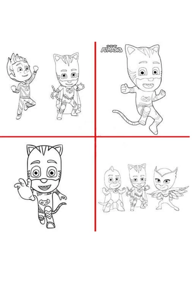 4'lü Bluey Karakterleri Mickey Mouse Barbie Min boyama kitabı seti(boyama, sticker, arka kapak maske) - 3