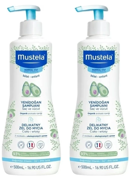 Mustela Yenidoğan Saç Ve Vücut Şampuanı 500 Ml 2 Adet