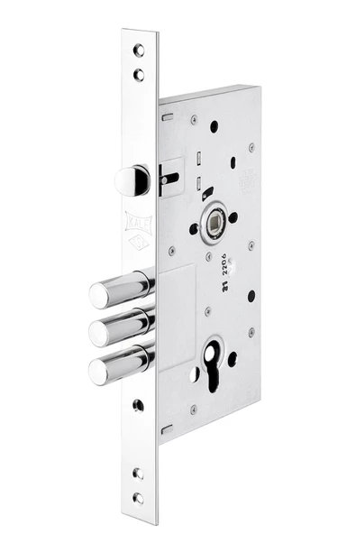 KALE Monoblok Çelik Kapı Kilidi Krom 252r Gövde Snc Barelli 3 Anahtarlı