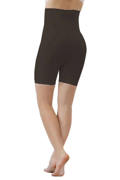 Mideli Uzun Paçalı Bayan Korse 11005 - Siyah - Resim 2