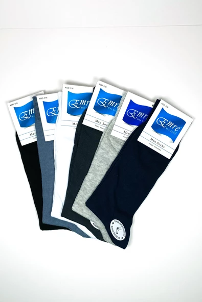 Penye Yazlık Erkek Çorap Burun Dikişsiz Takviyeli Topuk ve Burun 6 çift - Resim 9