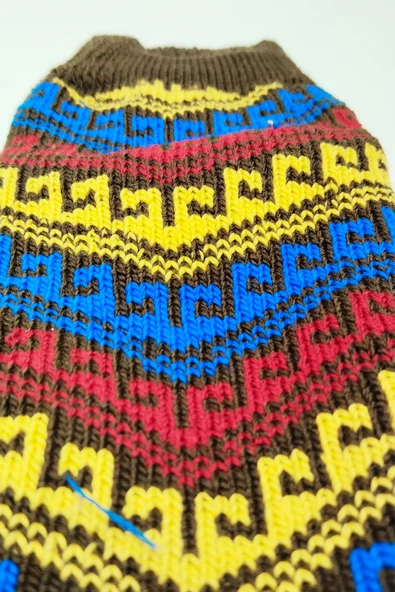 Kalın Kışlık Kadın Soket Çorap Yünlü Havlu Ev Giyim Patik  Desen 1 Kahve - Resim 2