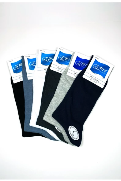 Penye Yazlık Erkek Çorap Burun Dikişsiz Takviyeli Topuk ve Burun 6 çift - Resim 6