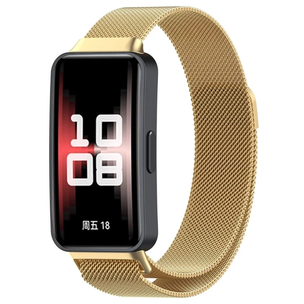 Huawei Band 8 Huawei Band 9 Uyumlu Metal Hasır Manyetik Kordon Kayış