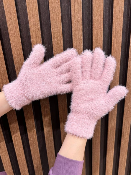 Benittokids Kız Çocuk Kışlık Peluş Uzun Eldiven 7015 - 4