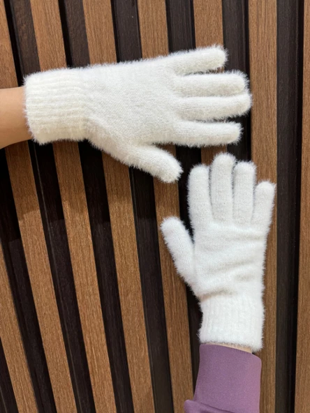 Benittokids Kız Çocuk Kışlık Peluş Uzun Eldiven 7015 - 2