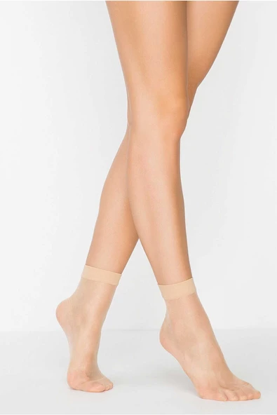 Fit 15 Soket Ince Parlak Kısa Çorap Açık Ten ürün görseli