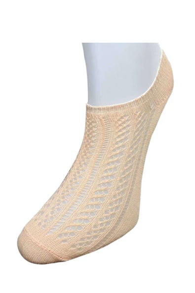 3 Adet Kadın Sneaker Dantelli File Pamuklu Yumuşak Çorap - Resim 6