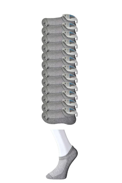 Gri Erkek Görünmez Çorap 12 çift ürün görseli