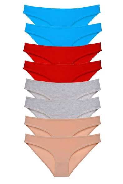 8 adet Süper Eko Set Likralı Kadın Slip Külot 534 ürün görseli