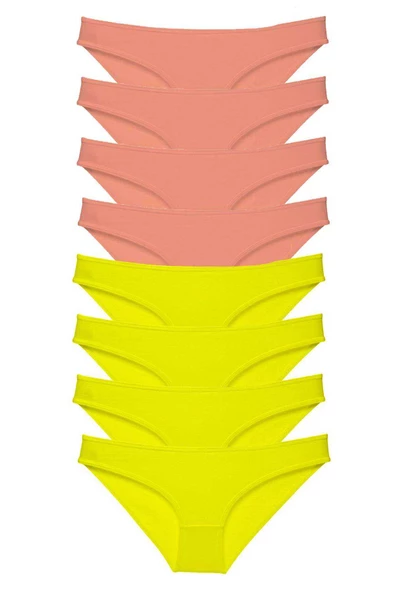 8 adet Süper Eko Set Likralı Kadın Slip Külot Sarı Pudra ürün görseli