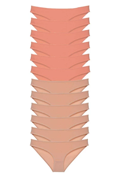 12 adet Süper Eko Set Likralı Kadın Slip Külot Pudra Ten ürün görseli