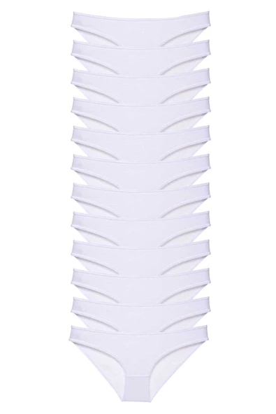 12 adet Süper Eko Set Likralı Kadın Slip Külot Beyaz ürün görseli