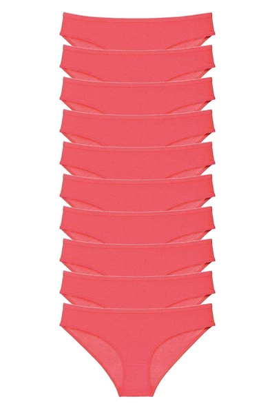 10 adet Süper Eko Set Likralı Kadın Slip Külot Fuşya ürün görseli