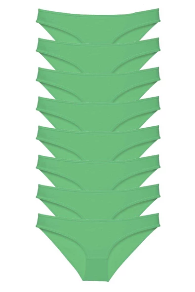 8 adet Süper Eko Set Likralı Kadın Slip Külot Yeşil ürün görseli