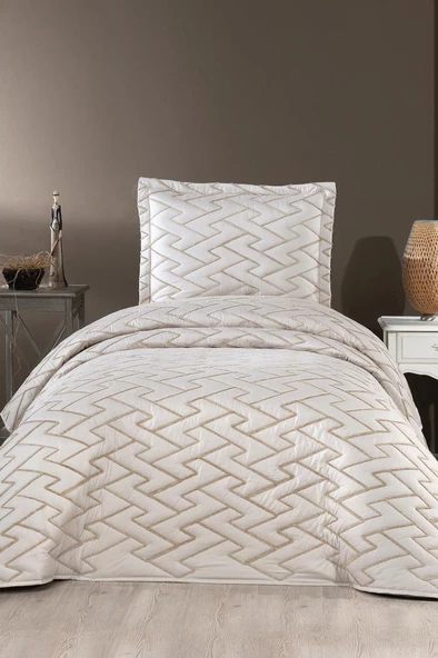 Maria Kapitoneli Tek Kişilik Yatak Örtüsü 180x240 Bej ürün görseli