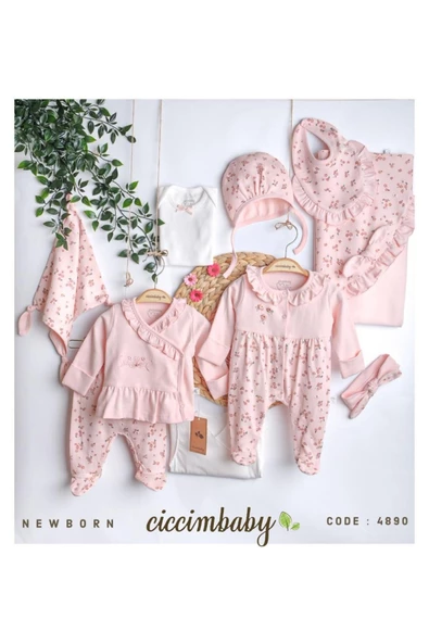 ciccimbaby  10 LU TULUMLU FLOWER GARDEN ZIBIN SETİ