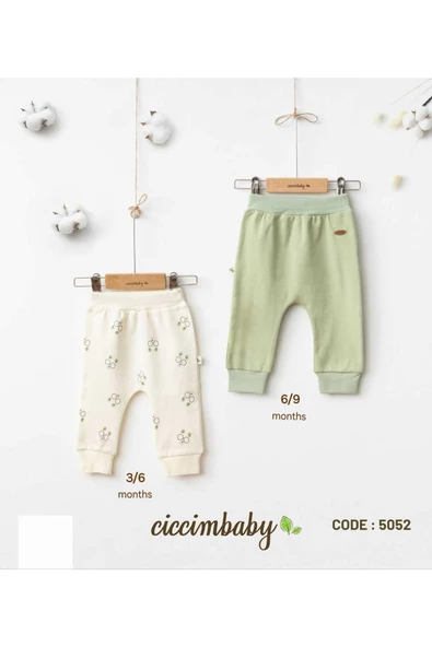 ciccimbaby  BEAR HUGS MANŞETLİ PANTALON (2 Lİ SET)