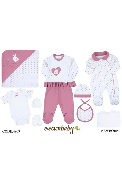 ciccimbaby  10 LU TULUMLU KALPLİ TAVŞAN ZIBIN SETİ