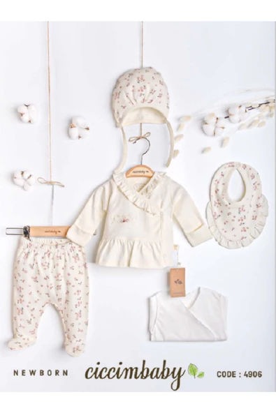 ciccimbaby  5 Lİ NATUREL FLOWER GARDEN ZIBIN SETİ