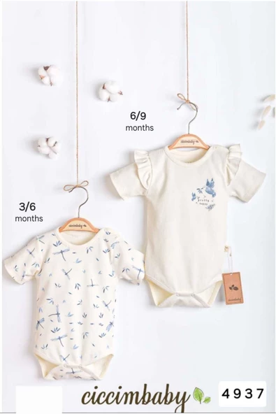 ciccimbaby  Pretty Happy Kısa Kollu Bady ( 2 Li Set)